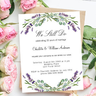 Lavender purple florals budget vow renewal wedding