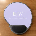 Lavender Purple Girly Script Monogram Name Modern Gel Mouse Pad<br><div class="desc">Lavender Purple Monogram Add Your Own Name Mousepad (Mouse Pad). This makes the perfect sweet 16 birthday,  wedding,  bridal shower,  anniversary,  baby shower or bachelorette party gift for someone that loves glam luxury and chic styles.</div>