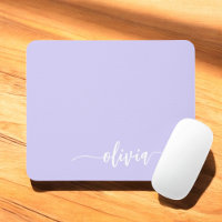 Lavender Purple Girly Script Monogram Name Modern