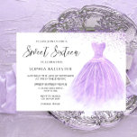 Lavender Purple Glitter Gown Sweet 16 Party Invitation<br><div class="desc">Lavender Purple Glitter Gown Sweet 16 Party Invitation

See Various Colour variations in the collection below or in our store.

Thank you</div>