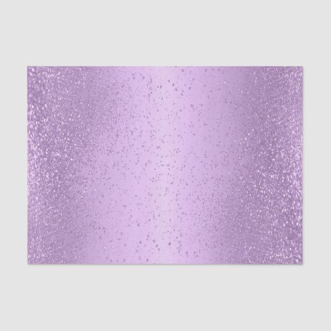 Lavender Purple Glitter on Gradient Background   Tissue Paper (Front)