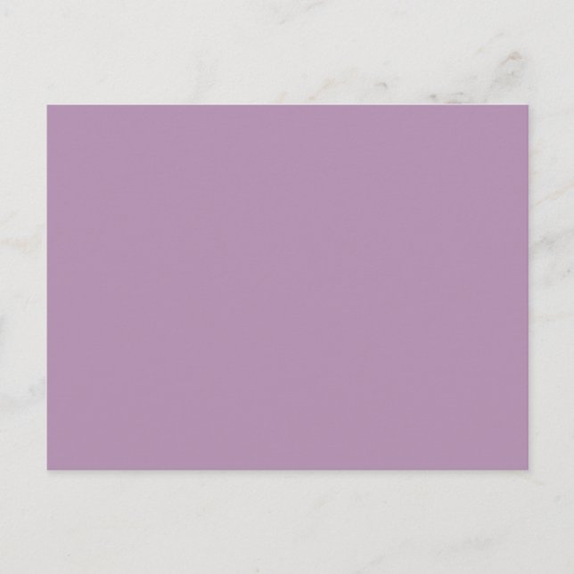 Lavender Purple High End Solid Colour Postcard (Front)