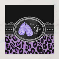 Lavender Purple Leopard Baby Girl Shower
