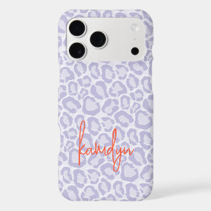 Lavender Purple Leopard Print Signature Monogram