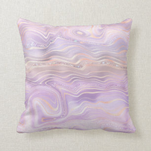Lavender Purple Marble Strata Cushion