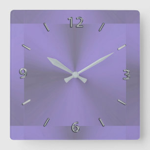 Lavender Purple Metallic Clock
