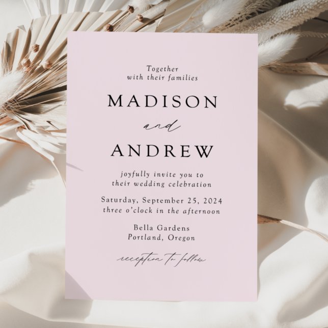 Lavender Purple Modern Elegance Wedding Invitation (Creator Uploaded)