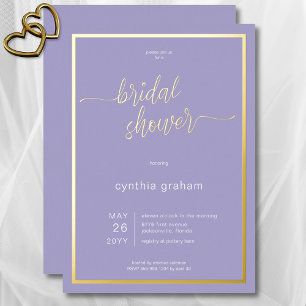 Lavender Purple Modern Minimal Bridal Shower
