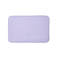 Lavender Purple Modern Script Girly Monogram Name