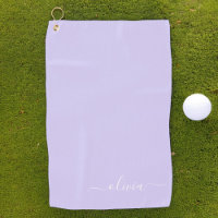 Lavender Purple Modern Script Girly Monogram Name