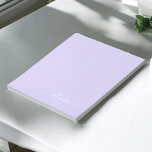 Lavender Purple Modern Script Girly Monogram Name Notepad<br><div class="desc">Lavender Purple Simple Script Monogram Name Spiral Notepad. This makes the perfect sweet 16 birthday,  wedding,  bridal shower,  anniversary,  baby shower or bachelorette party gift for someone that loves glam luxury and chic styles.</div>