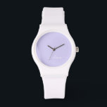 Lavender Purple Modern Script Girly Monogram Name Watch<br><div class="desc">Lavender Purple and White Simple Script Monogram Name Watch. This makes the perfect graduation,  birthday,  wedding,  bridal shower,  anniversary,  baby shower or bachelorette party gift for someone that loves glam luxury and chic styles.</div>