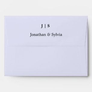 Lavender Purple Monograms Name Initials Weddings Envelope
