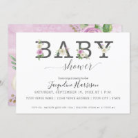 Lavender Purple n White Florals | Girl Baby Shower