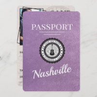 Lavender Purple Nashville Passport Save The Date