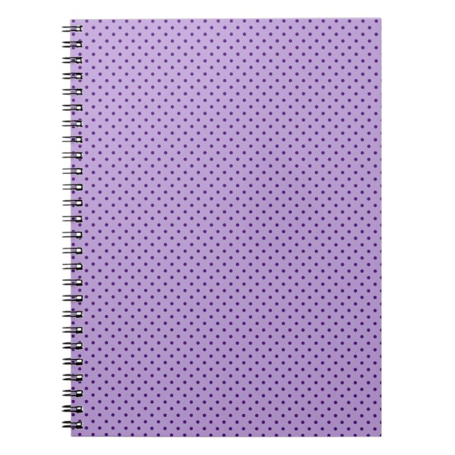 Lavender Purple Polka Dot Classic Minimal Notebook (Front)