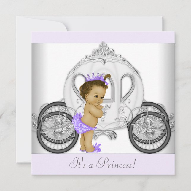Lavender Purple Princess Baby Shower Invitation (Front)
