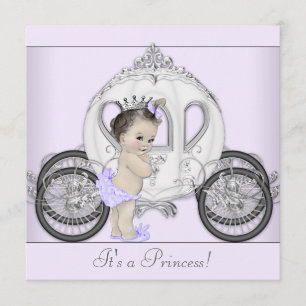 Lavender Purple Princess Baby Shower Invitation