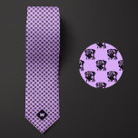 Lavender Purple Pug Pattern Tie<br><div class="desc">This colourful and whimsical pug pattern neck tie will thrill any pug dad who wants to make a personalised fashion statement with his favourite breed and a one of a kind monogram. Be sure to check out our matching socks featuring the same pug pattern.</div>