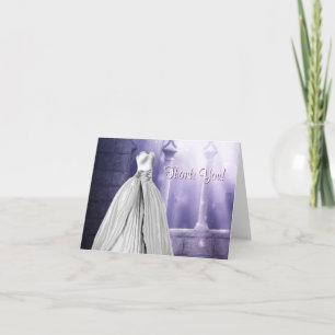 Lavender Purple Quinceanera Thank You Cards