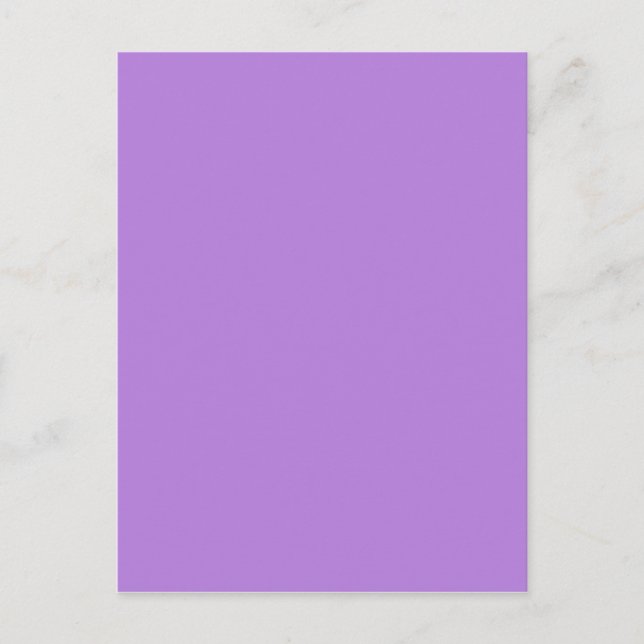 Lavender Purple Solid Colour Postcard (Front)
