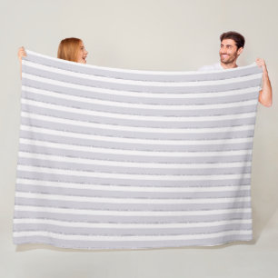 Lavender Purple Sparkle Glitter Stripes Fleece Blanket