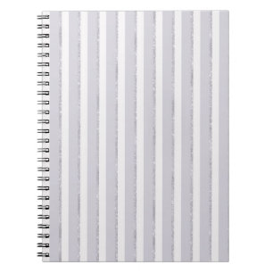 Lavender Purple Sparkle Glitter Stripes Notebook