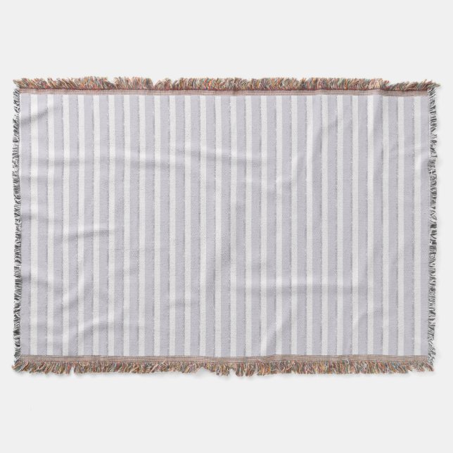 Lavender Purple Sparkle Glitter Stripes   Throw Blanket (Front)