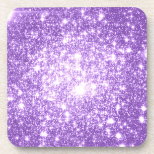 Lavender Purple Stars Coaster