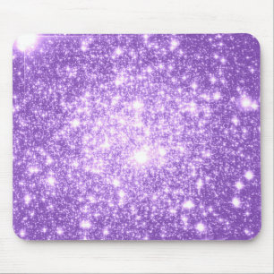 Lavender Purple Stars Mouse Pad