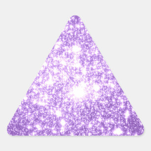 Lavender Purple Stars Triangle Sticker