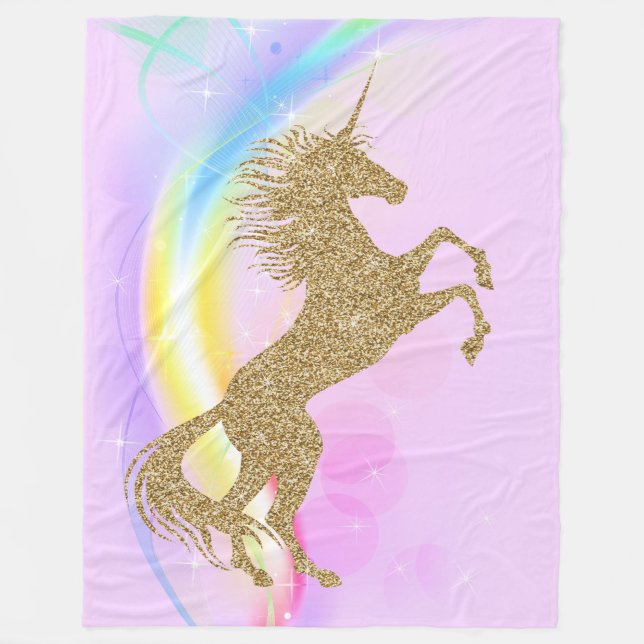 Lavender Purple  Unicorn Blanket (Front)