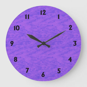 Lavender Purple Wash Large Clock