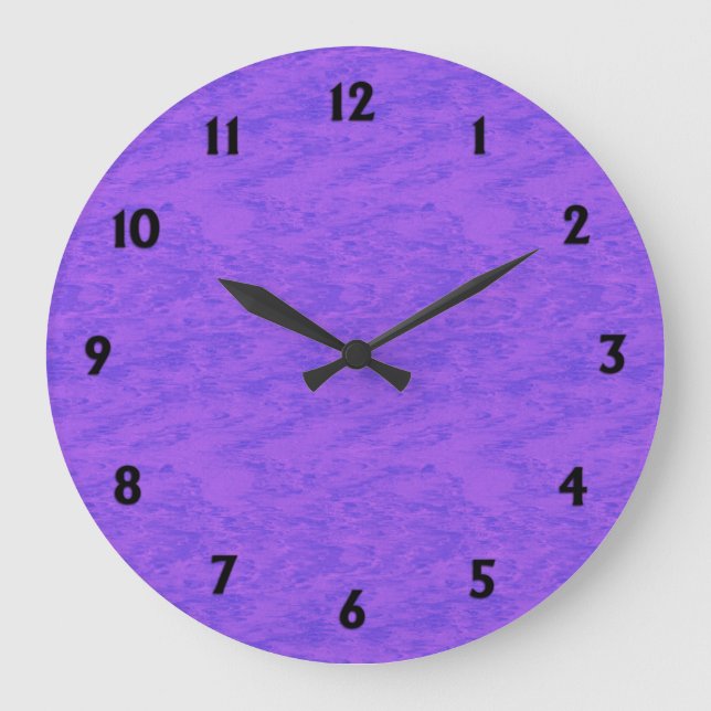 Lavender Purple Wash Large Clock (Front)