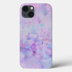 Lavender Purple Watercolor Paint Splotch Texture iPhone 13 Case