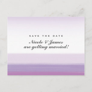 Lavender Purple Watercolor Save The Date Postcard