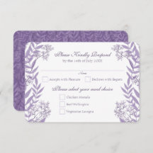 Lavender Purple Wedding Vintage Botanical