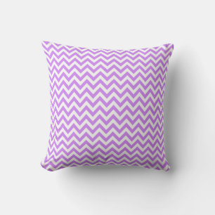 Lavender Purple White Chevron Design Home Decor Cushion