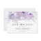 Lavender Purple White Silver Flower Save The Date