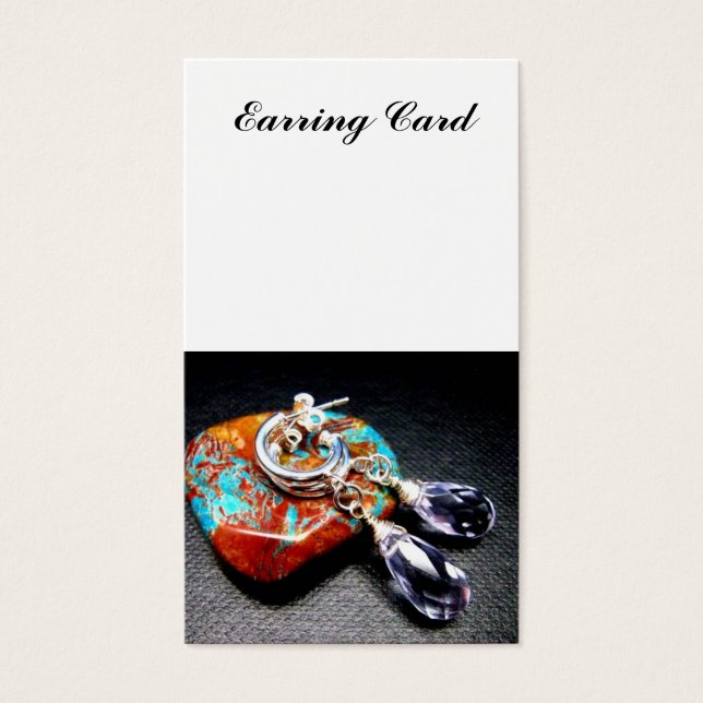 Lavender Quartz Stone Earring Card (Front)