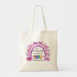 Lavender Rainbow Personalised Kids Tote Bag
