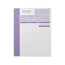 Lavender Reading Review Pages Notepad