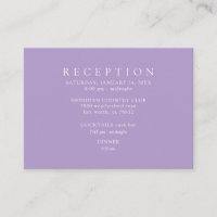 Lavender Reception Cash Bar Wedding