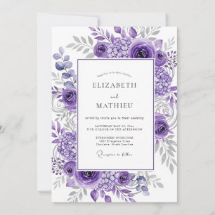 Lavender Refined Spring Wedding Invitation