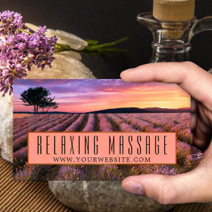 Lavender Relaxing Massage Therapist Business Card