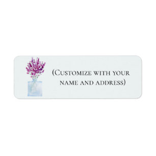 Lavender return address label