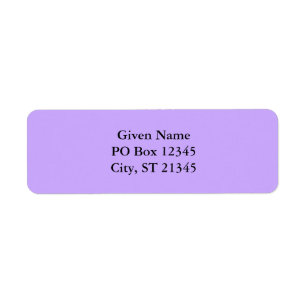 Lavender Return Address Label