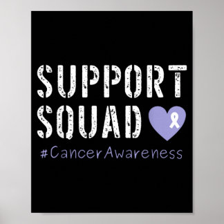 Lavender Ribbon Men Women Kids Boys Girls Cancer Poster