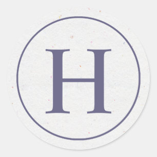 Lavender Ring Monogram Sticker