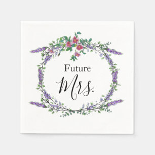 Lavender Rose and Eucalyptus Future Mrs. Napkin